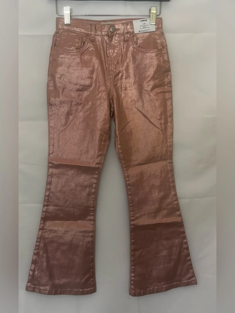 OshKosh B'gosh Pink Rose Metallic Pants Sz 10 NWT